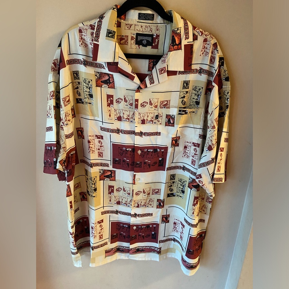 Vintage Graphic Print Men's Shirt